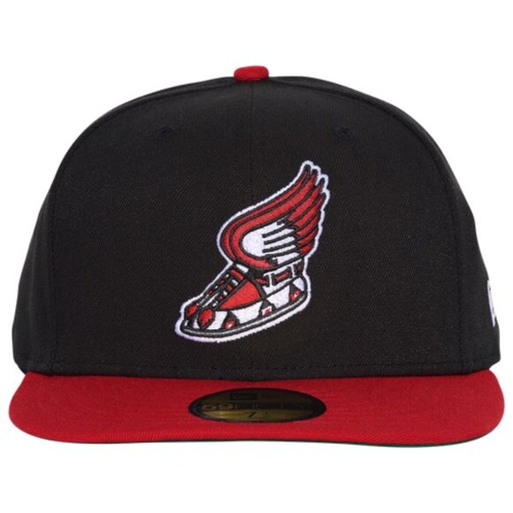 New Era Men's 59Fifty Fitted Hat 7 5/8 Black & Red Future. - Picture 2 of 5